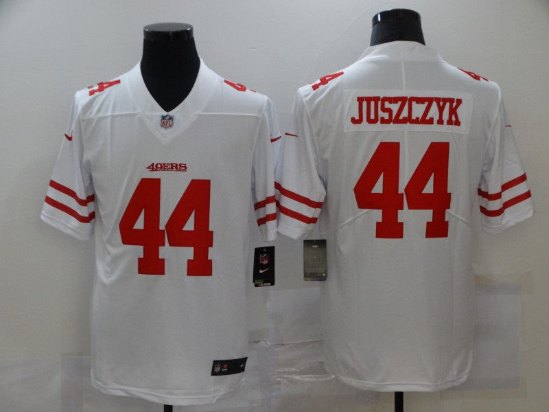 Men's San Francisco 49ers Kyle Juszczyk #44 White Game Jersey1 football jersey product view 1