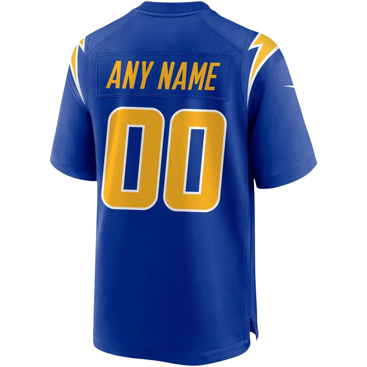 Los Angeles Chargers Nike Alternate Custom Game Jersey - Royal football jersey product view 3