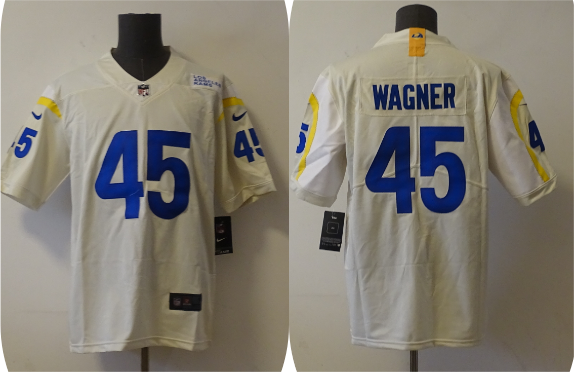 Men's Los Angeles Rams Bobby Wagner #45 Beige Game Jersey1 football jersey product view 1