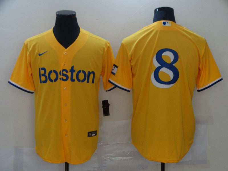Men's Boston Red Sox Carl Yastrzemski #8 Gold City Connect Replica Player Jersey1 baseball jersey product view 1