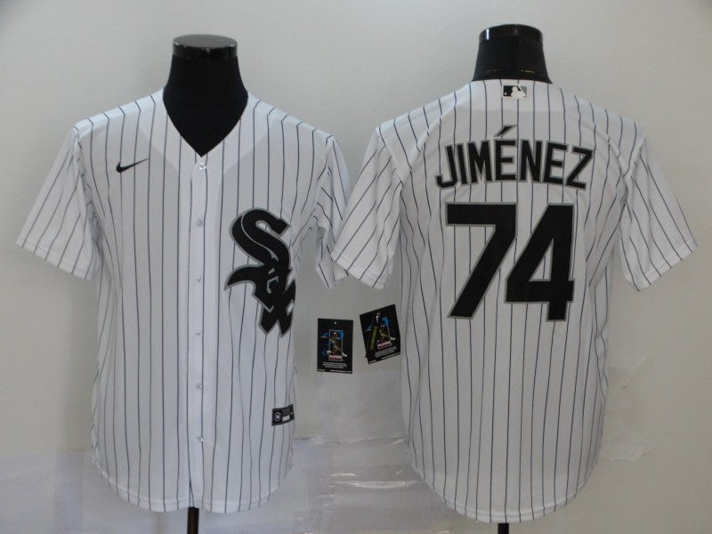 Men's Chicago White Sox Eloy Jimenez #74 White Replica Baseball Jersey1 baseball jersey product view 1