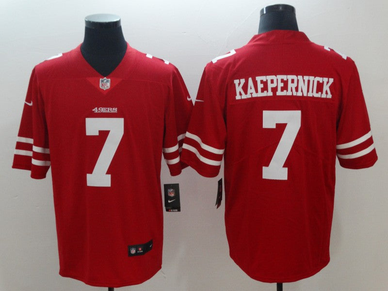 Men's San Francisco 49ers #7 Colin Kaepernick Player Jersey1 Red football jersey product view 1