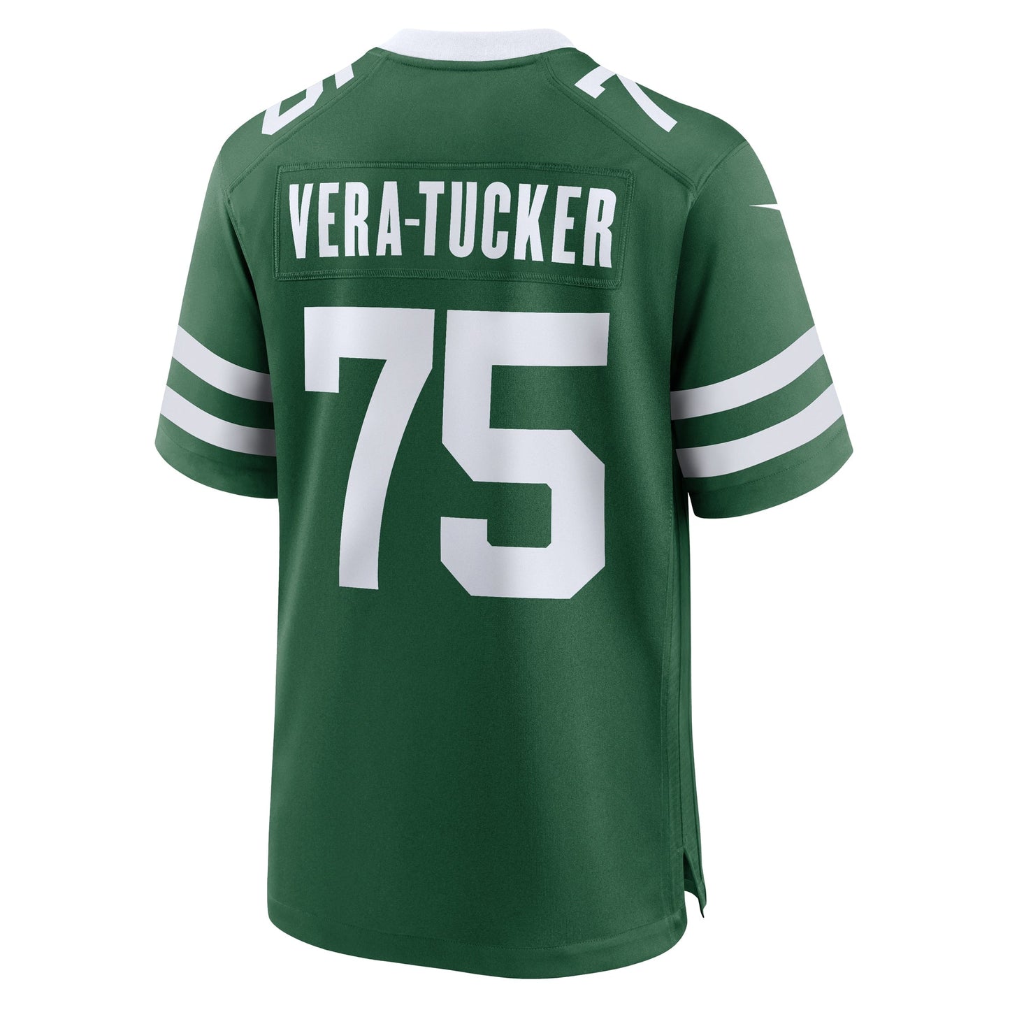 Alijah Vera-Tucker New York Jets Nike Team Game Jersey - Legacy Green football jersey product view 3