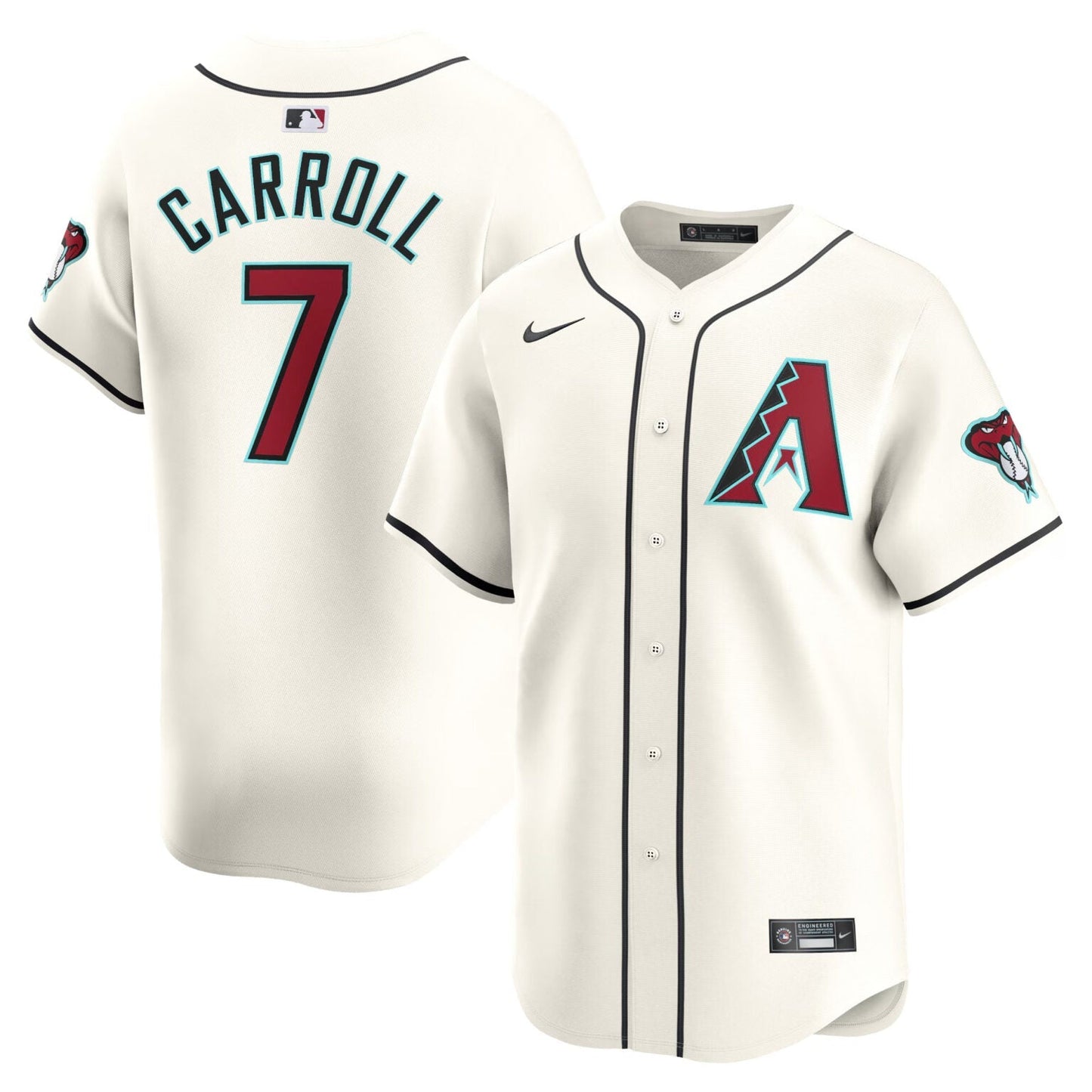 Corbin Carroll Arizona Diamondbacks Home Limited Jersey – Cream baseball jersey product view 1
