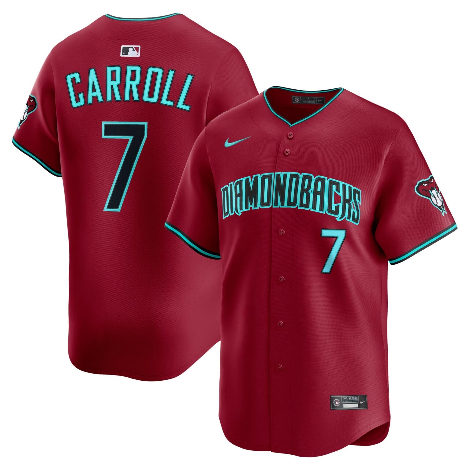 Corbin Carroll Arizona Diamondbacks Alternate Limited Jersey – Red baseball jersey product view 1