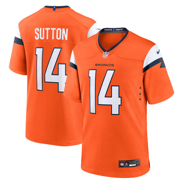 Courtland Sutton Denver Broncos Jersey - Orange football jersey product view 1