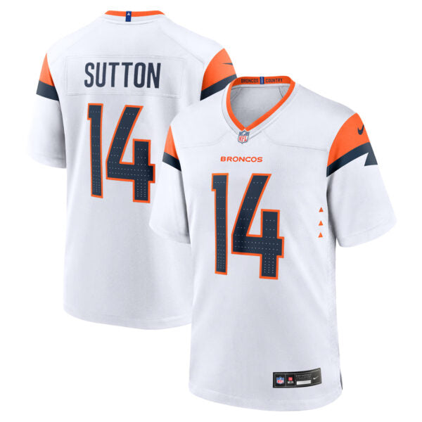 Courtland Sutton Denver Broncos Away Jersey - White football jersey product view 1