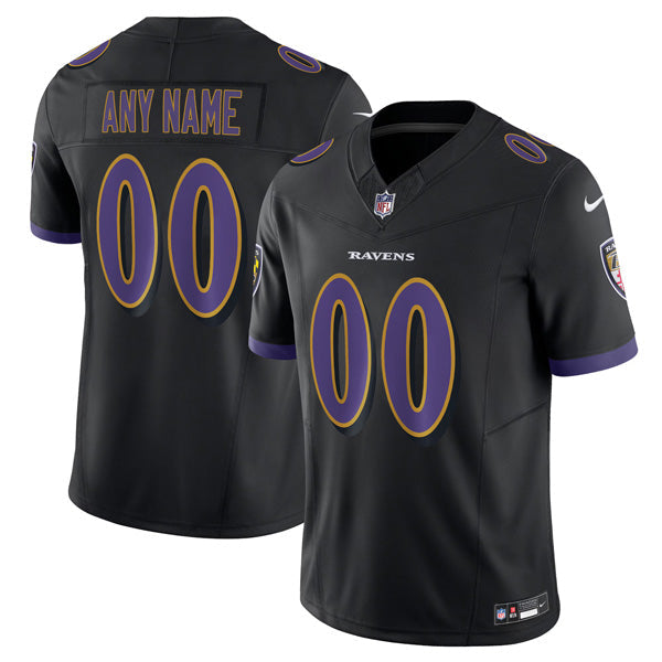 Custom Baltimore Ravens Alternate Jersey - Black football jersey product view 1