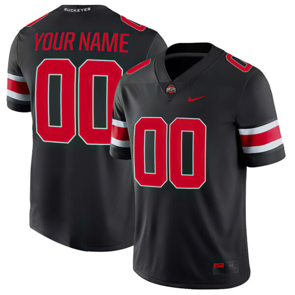 Custom Ohio States Buckeyes Jersey - Black sports jersey product view 1