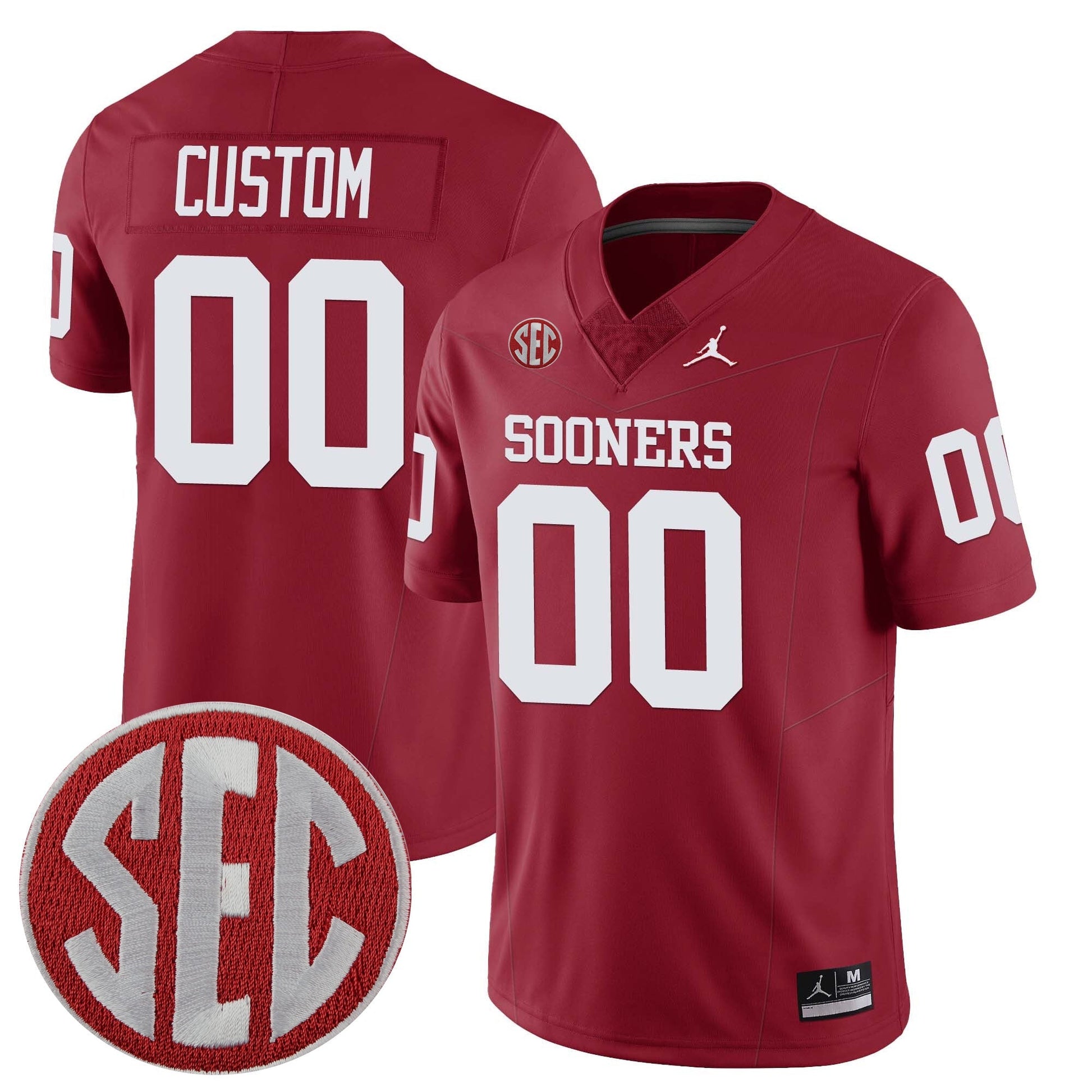 Custom Oklahoma Sooners Alumni Player Jersey - Crimson sports jersey product view 1