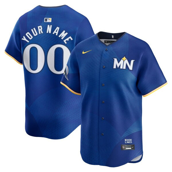 Custom Minnesota Twins City Connect Jersey - Royal Blue baseball jersey product view 1