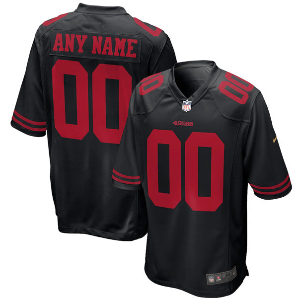 Custom San Francisco 49ers Jersey - Black football jersey product view 1