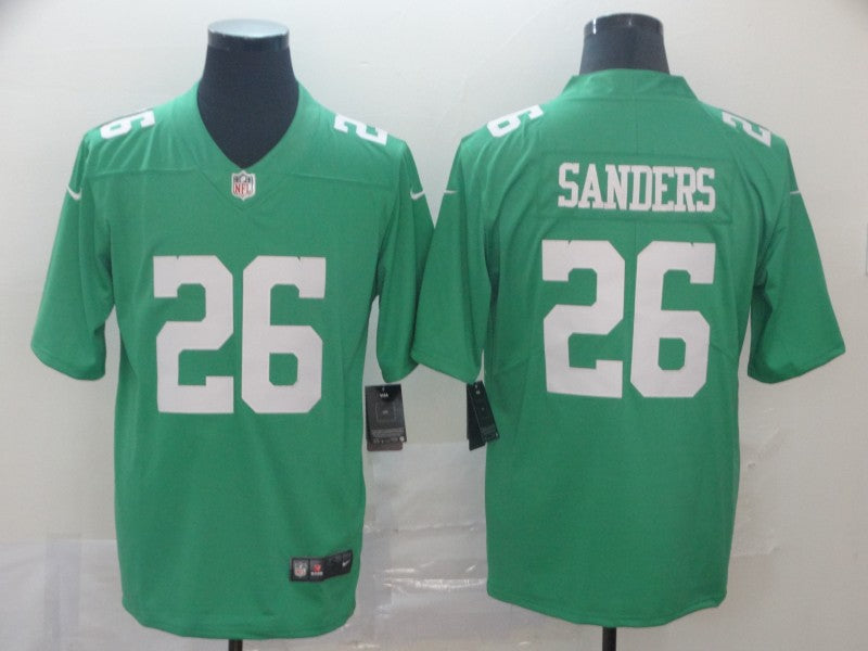 Men's Philadelphia Eagles Miles Sanders #26 Green Game Jersey1 football jersey product view 1