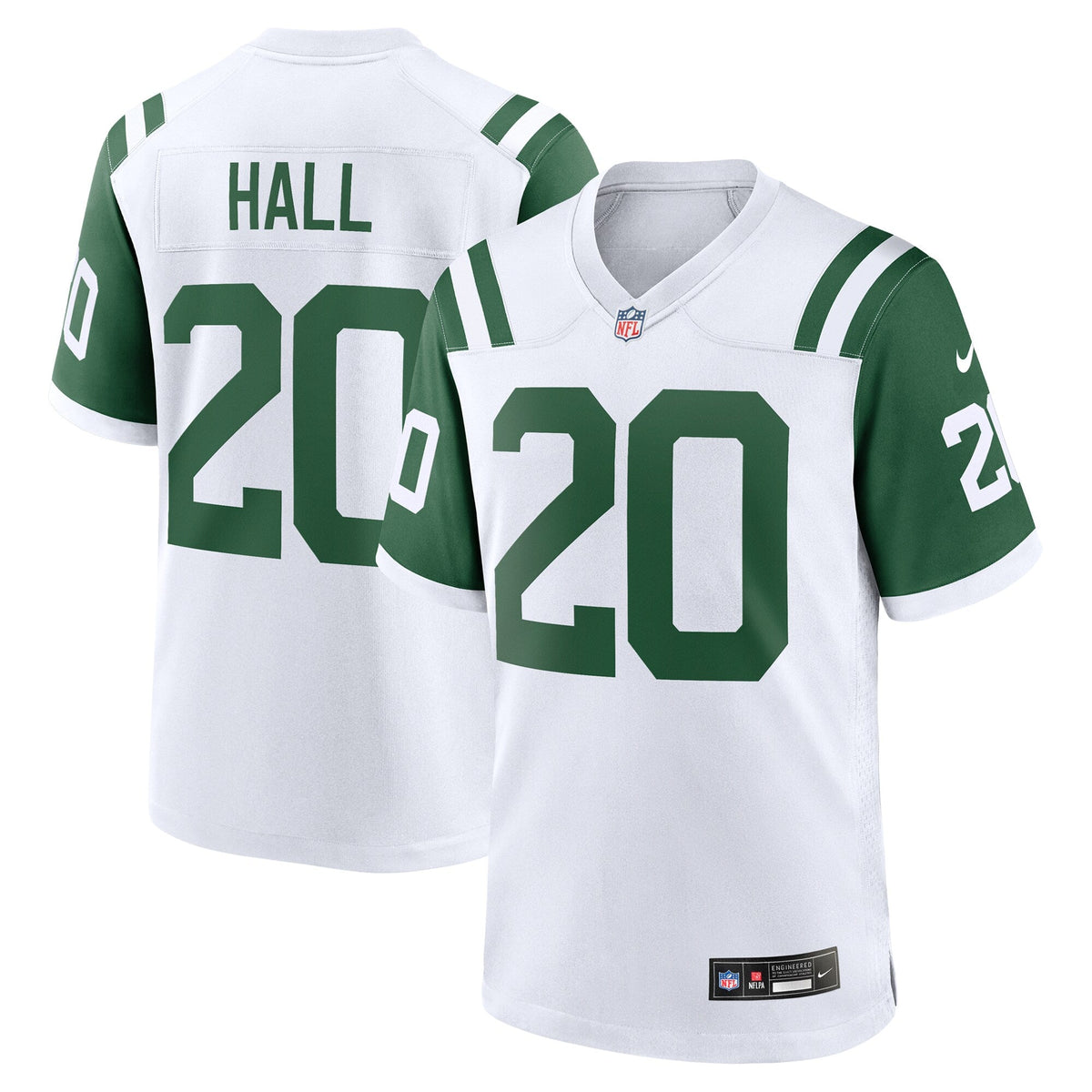 Breece Hall New York Jets Nike Classic Alternate Game Jersey - White football jersey product view 1