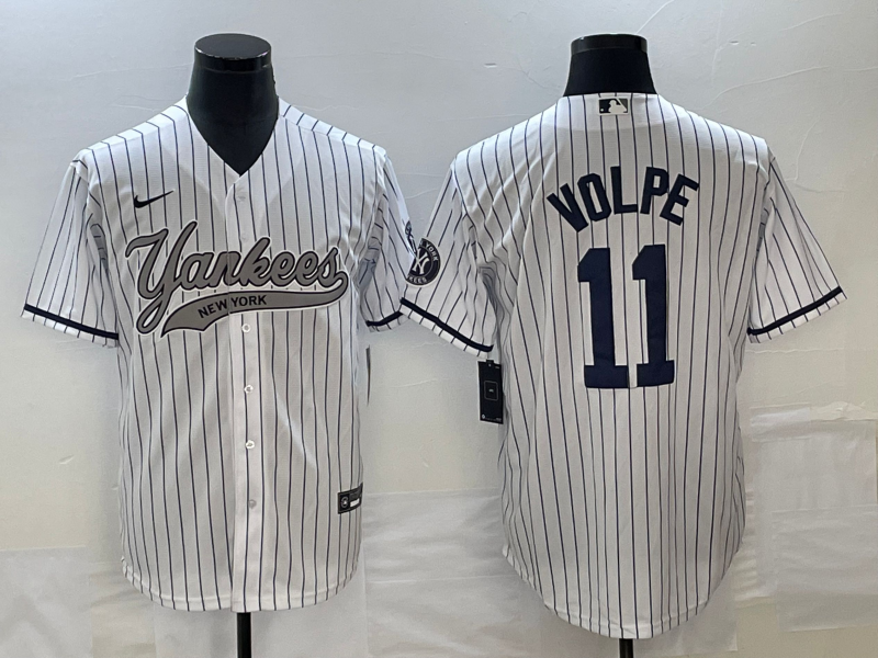 Men's New York Yankees Anthony Volpe #11 White Game Jersey1 Joint Edition baseball jersey product view 1