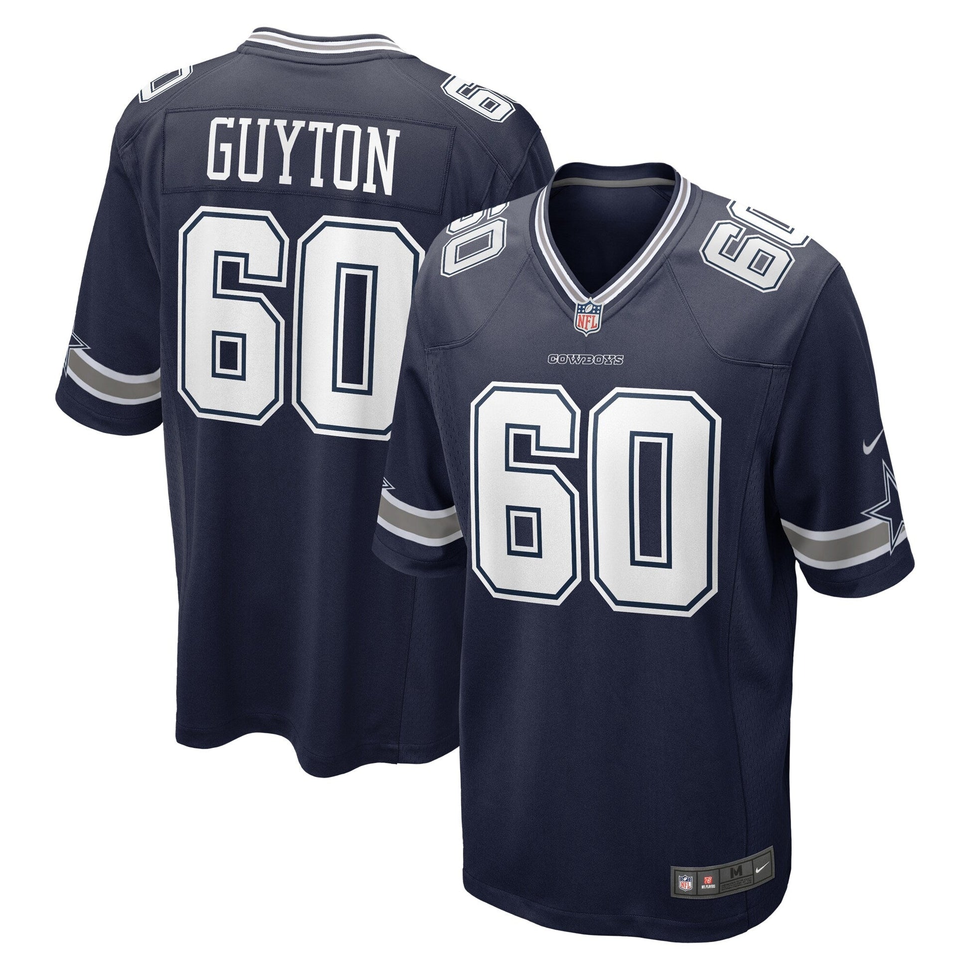 Tyler Guyton Dallas Cowboys Nike 2024 NFL Draft First Round Pick Game Jersey - Navy football jersey product view 1