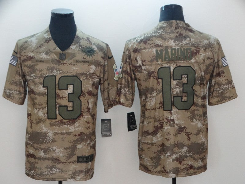 Men's Miami Dolphins Dan Marino #13 Camouflage Game Jersey1 football jersey product view 1