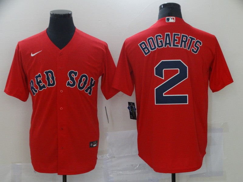 Men's Boston Red Sox Xander Bogaerts #2 Red Replica Baseball Jersey1 baseball jersey product view 1