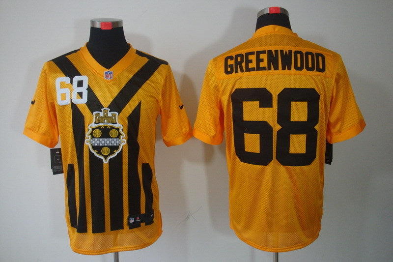Men's Pittsburgh Steelers LC Greenwood #68 Gold Game Jersey1 football jersey product view 1