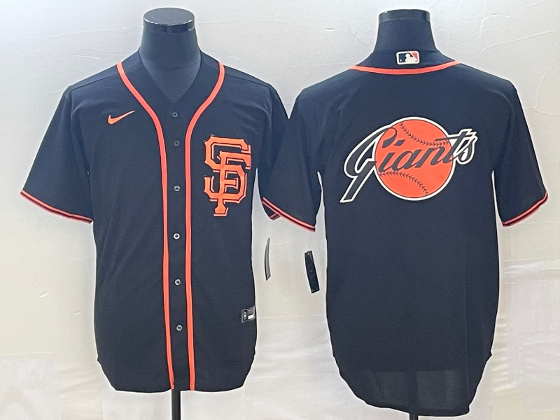 Men's San Francisco Giants Black Alternate Replica Team Jersey baseball jersey product view 1
