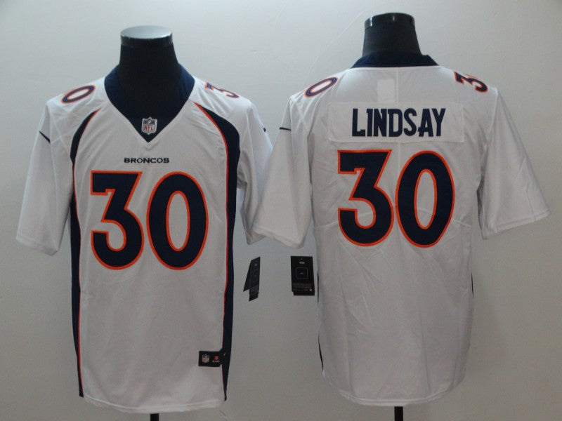 Men's Denver Broncos Phillip Lindsay #30 White Game Jersey1 football jersey product view 1