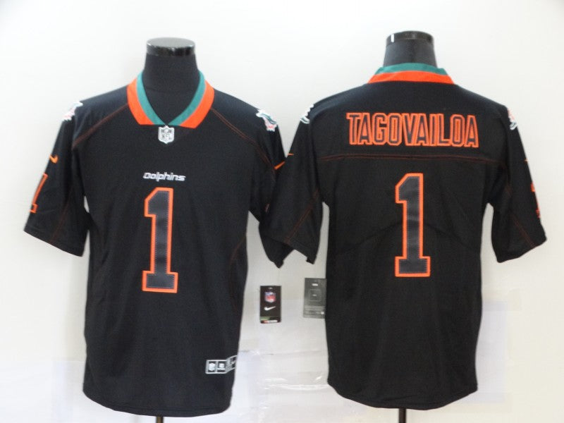 Men's Miami Dolphins Tua Tagovailoa #1 Black Game Jersey1 football jersey product view 1