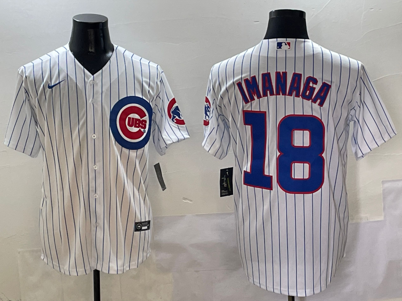 Men's Chicago Cubs Shota Imanaga #18 White Home Replica Player Jersey1 baseball jersey product view 1