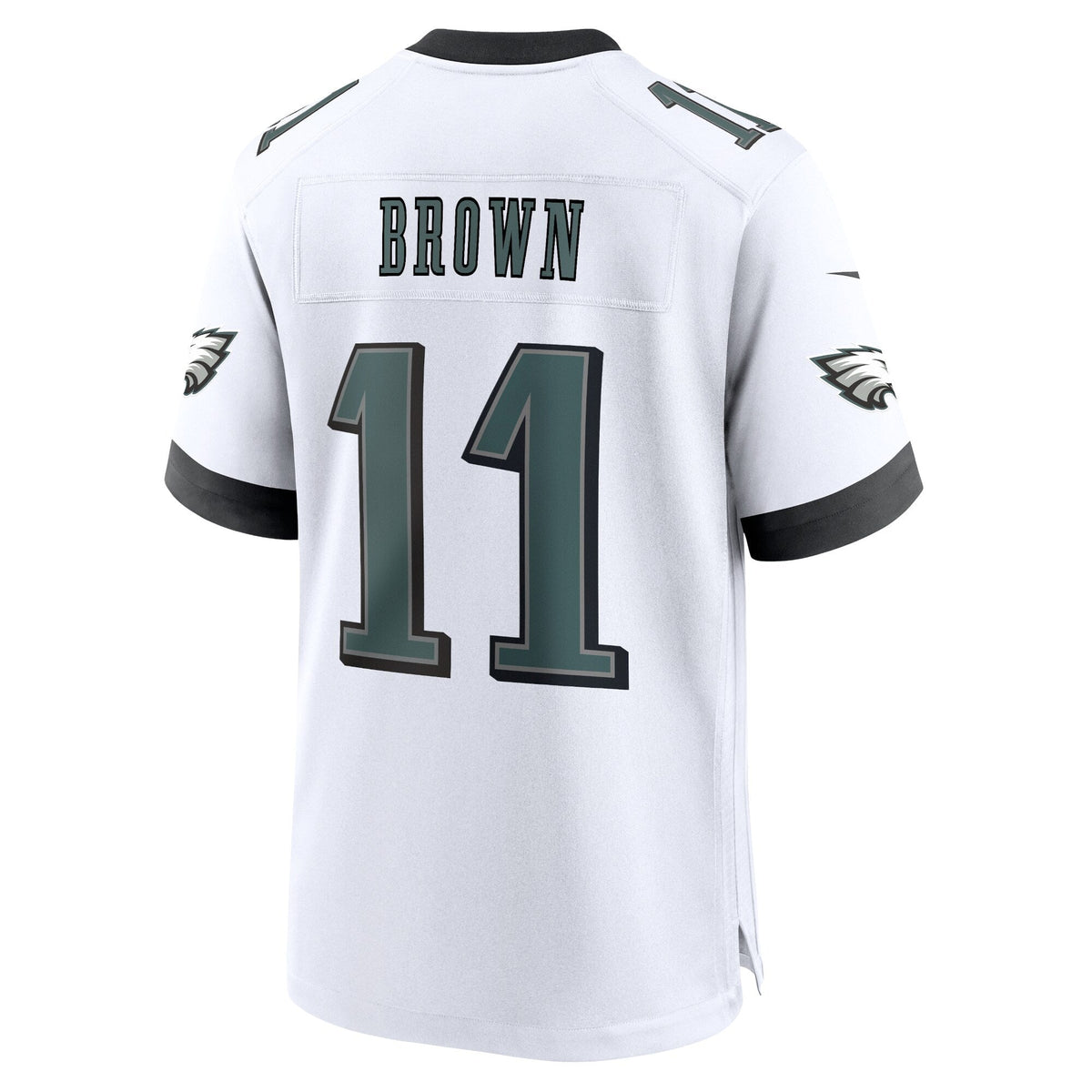 A.J. Brown Philadelphia Eagles Nike White Game Jersey - White football jersey product view 3