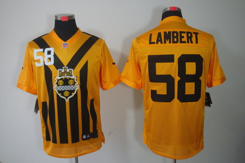 Men's Pittsburgh Steelers Jack Lambert #58 Gold Game Jersey1 football jersey product view 1