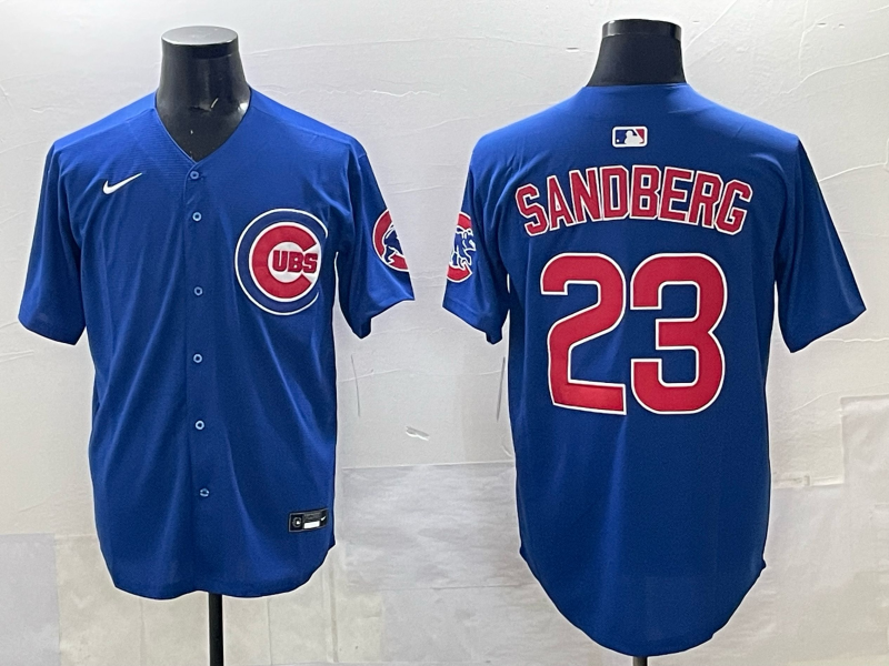 Men's Chicago Cubs Ryne Sandberg #23 Royal Limited Player Jersey baseball jersey product view 1