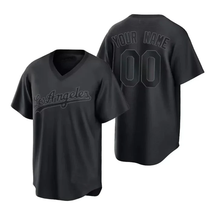 Men's Los Angeles Dodgers Black Cooperstown Collection Replica Custom Jersey1 baseball jersey product view 1