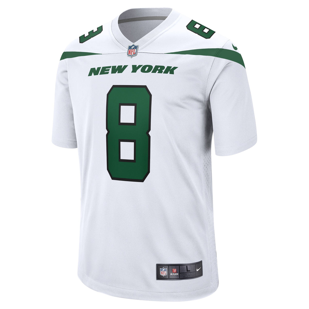 Aaron Rodgers New York Jets Nike Game Jersey - White football jersey product view 2