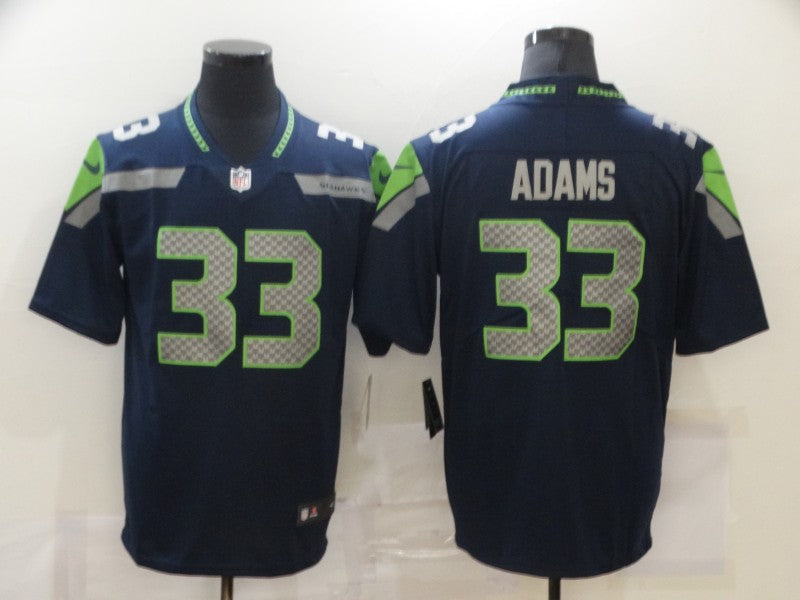 Men's Seattle Seahawks Jamal Adams #33 Navy Game Jersey football jersey product view 1