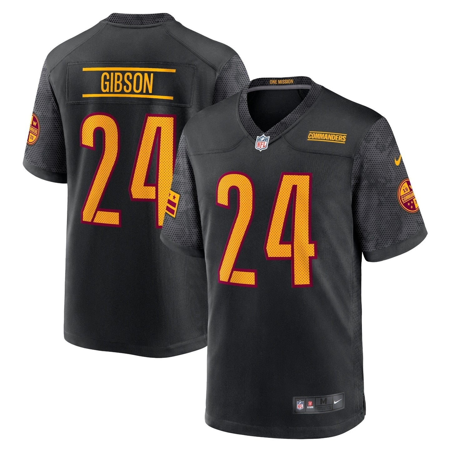 Antonio Gibson Washington Commanders Nike Alternate Game Jersey - Black football jersey product view 1