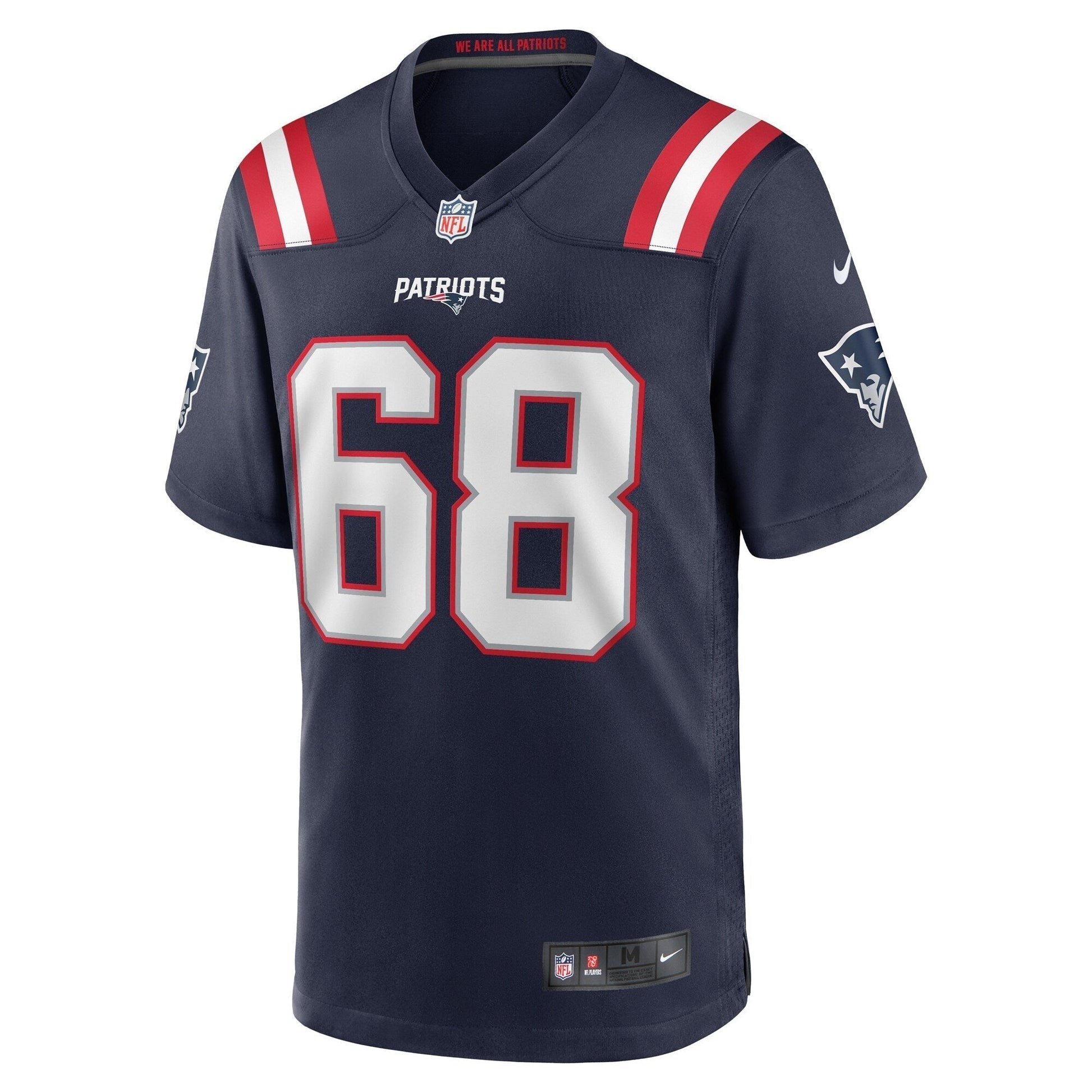 Atonio Mafi New England Patriots Nike Team Game Jersey - Navy football jersey product view 2