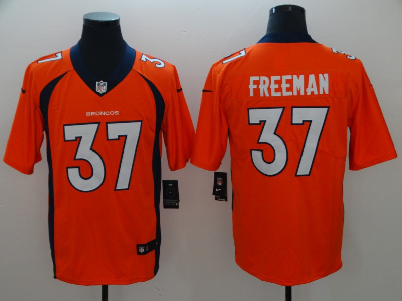 Men's Denver Broncos Royce Freeman #37 Orange Game Jersey1 football jersey product view 1