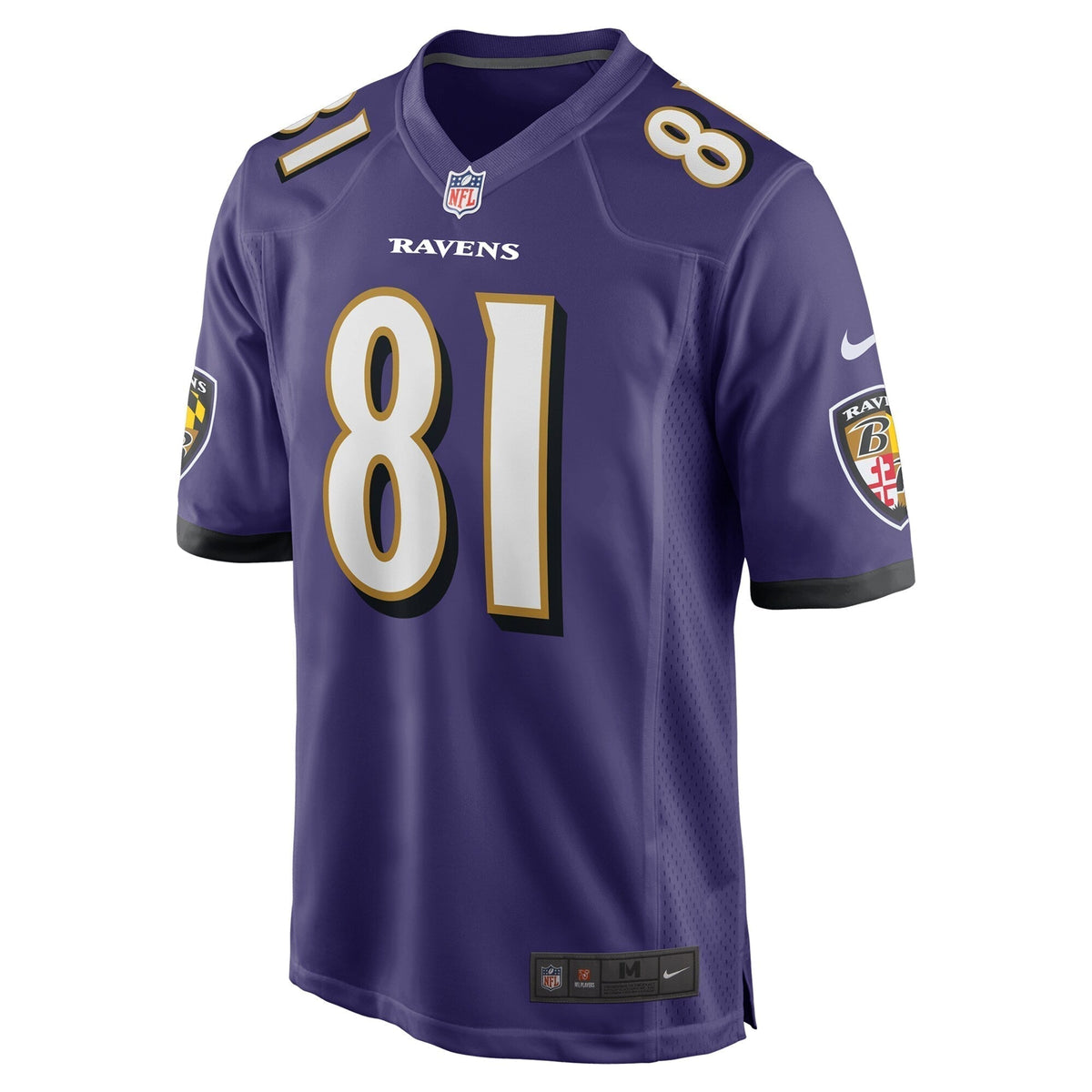 Devontez Walker Baltimore Ravens Nike Team Game Jersey - Purple football jersey product view 2