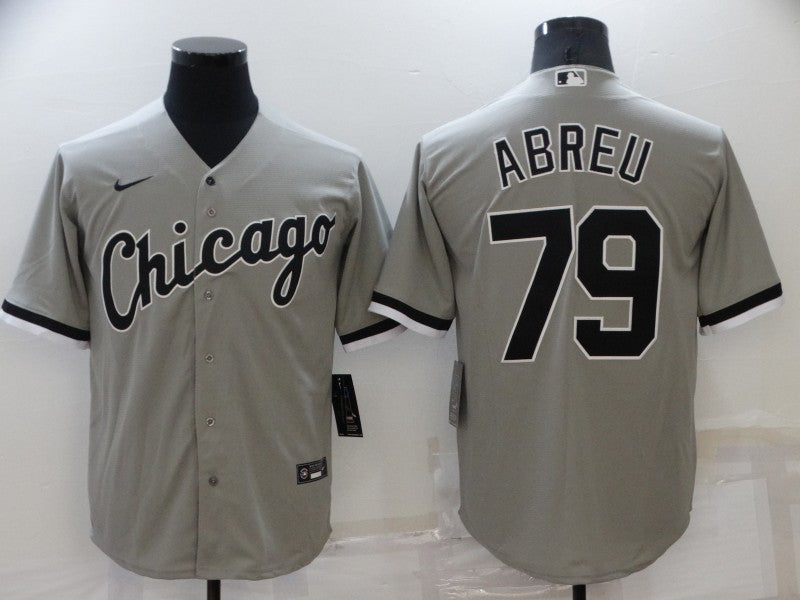 Men's Chicago White Sox Jose Abreu #79 Gray Replica Baseball Jersey1 baseball jersey product view 1