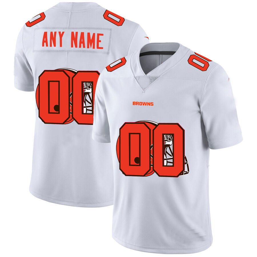 Custom1 Cleveland Browns White Team Big Logo Vapor Untouchable Limited Jersey1 Stitched American Football Jerseys football jersey product view 1