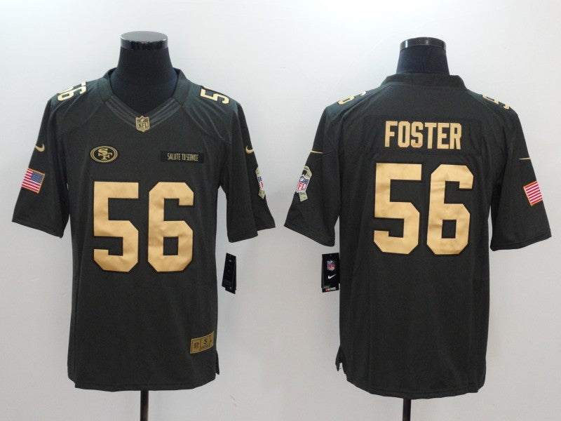 Men's San Francisco 49ers Ruben Foster #56 Black Game Jersey1 football jersey product view 1