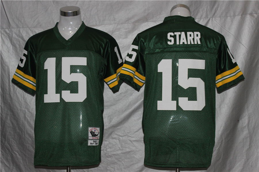Men's Green Bay Packers Bart Starr Green Legacy Replica Jersey1 football jersey product view 1