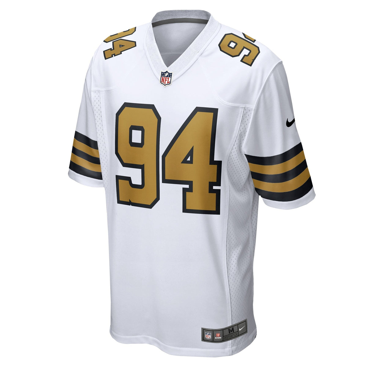 Cameron Jordan New Orleans Saints Nike Alternate Game Jersey - White football jersey product view 2