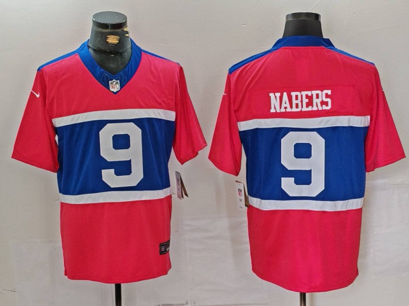 Men's New York Giants Malik Nabers #9 Century Red Alternate Player Game Jersey1 football jersey product view 1