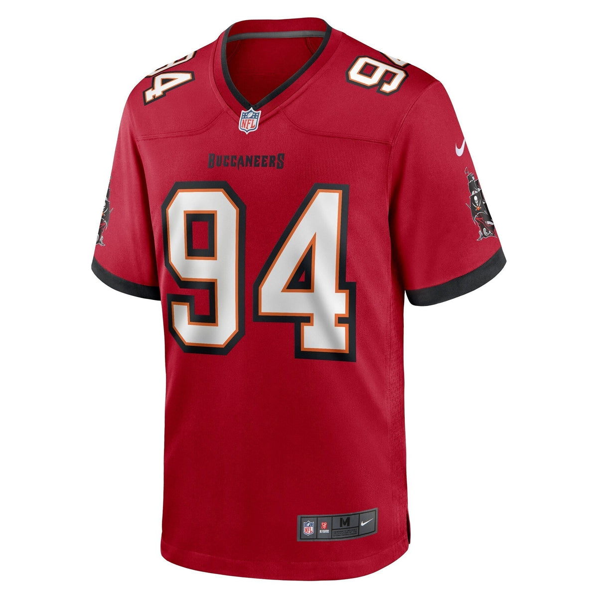 Calijah Kancey Tampa Bay Buccaneers Nike 2023 NFL Draft First Round Pick Game Jersey - Red football jersey product view 2