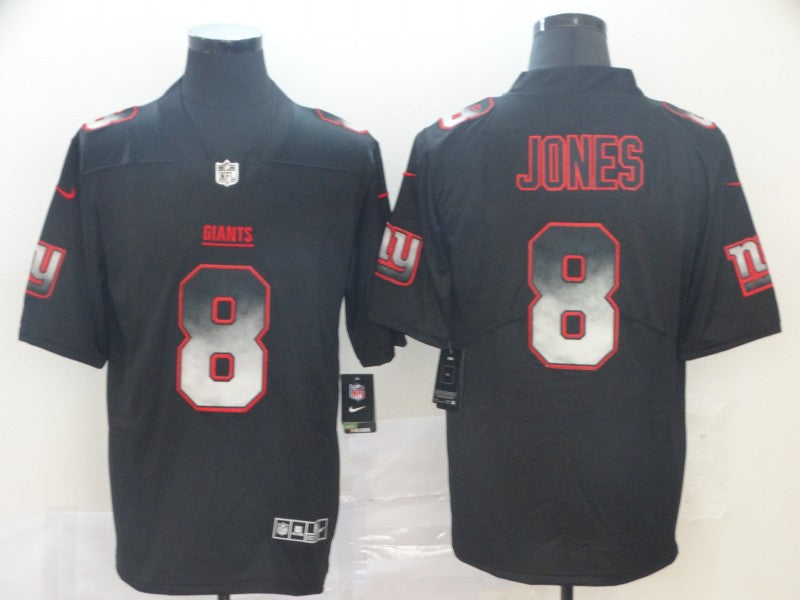 Men's New York Giants #8 Daniel Jones Black Game Jersey1 football jersey product view 1
