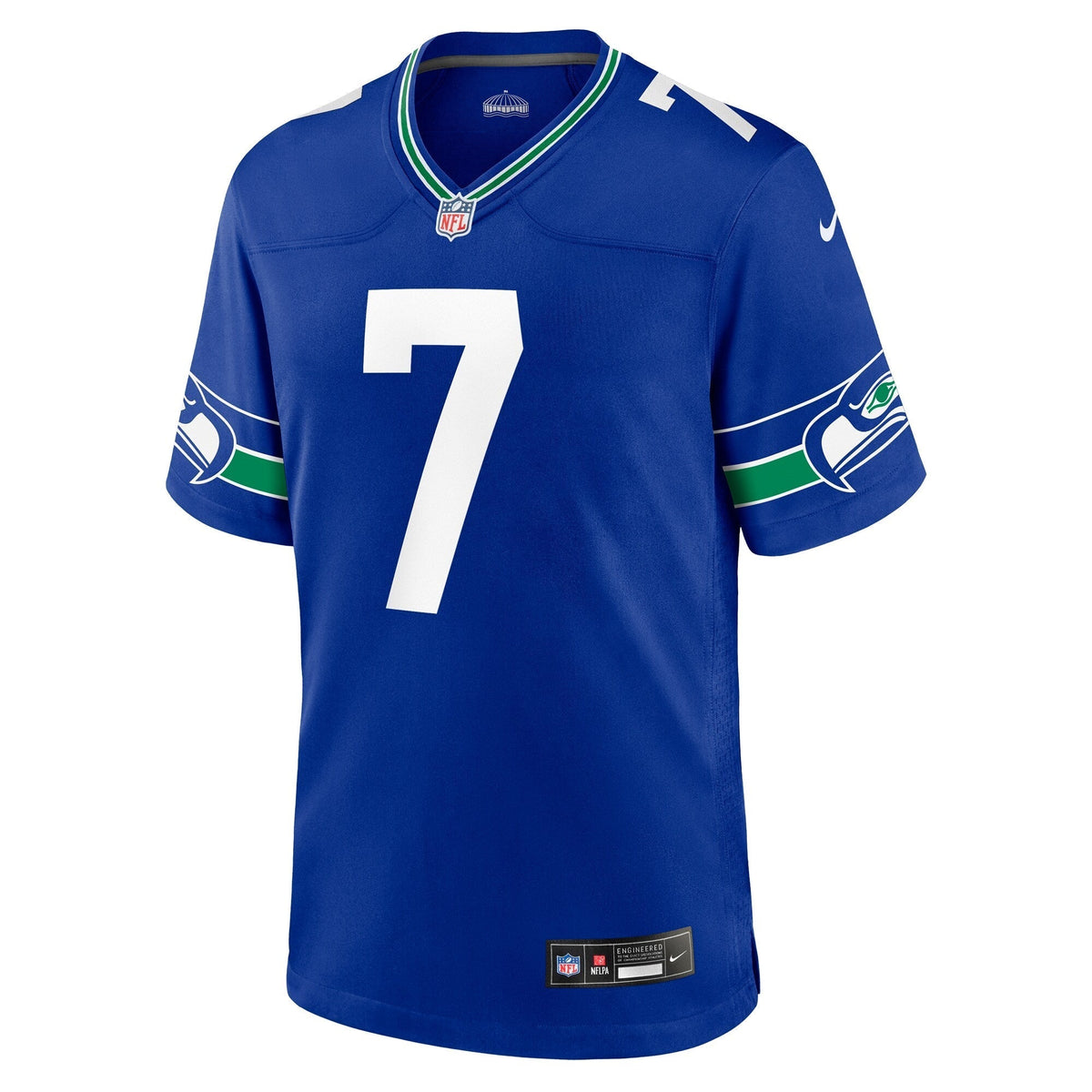Geno Smith Seattle Seahawks Nike Throwback Game Jersey - Royal football jersey product view 2