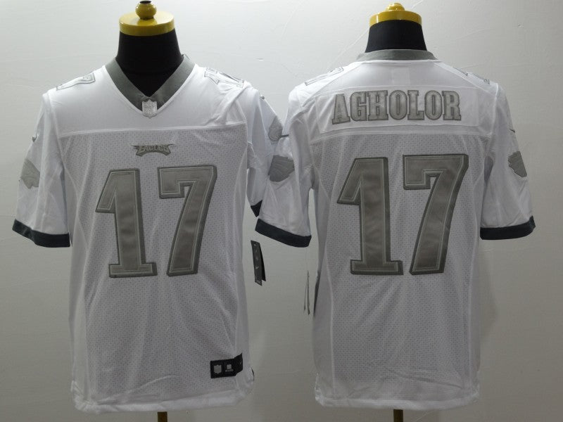 Men's Philadelphia Eagles Nelson Agholor #17 White Game Jersey1 football jersey product view 1