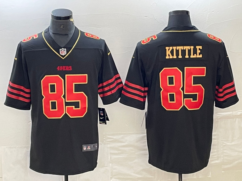 Men's San Francisco 49ers George Kittle #85 Black Vapor F.U.S.E. Limited Jersey1 football jersey product view 1