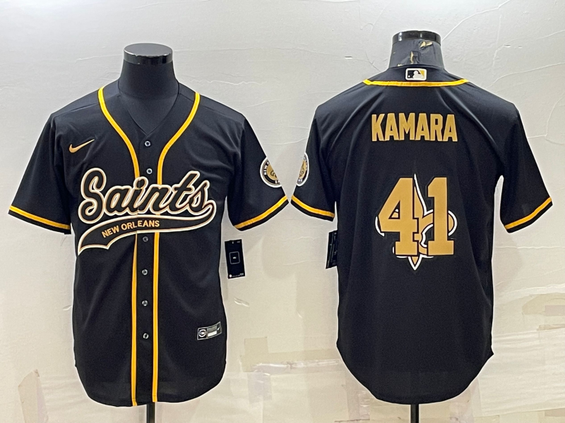 Men's New Orleans Saints Alvin Kamara #41 Black Player Jersey1 Joint Edition football jersey product view 1