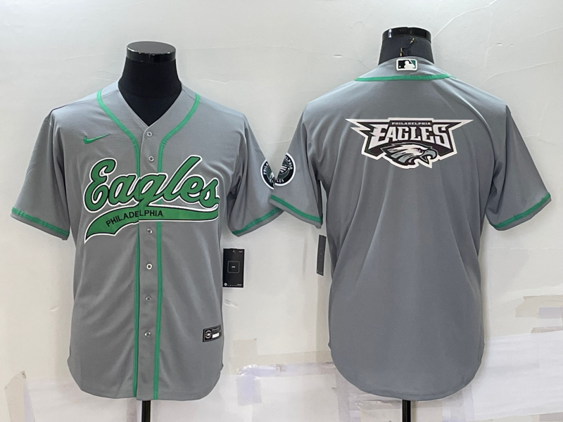 Men's Philadelphia Eagles Gray Game Jersey1 football jersey product view 1